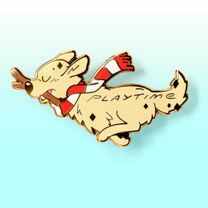 Playtime Golden Retriever Enamel Pin Brooches & Lapel Pins Flair Fighter   