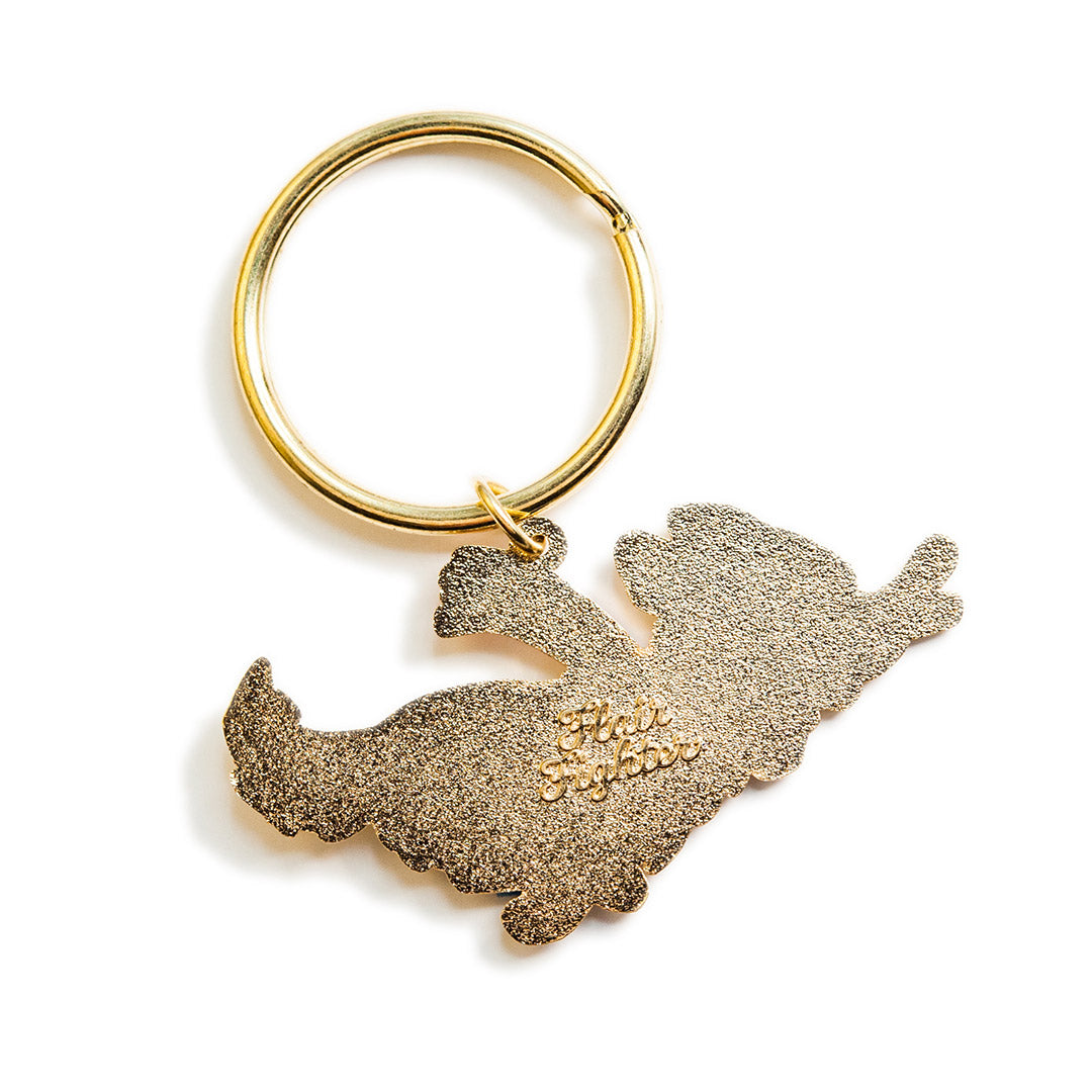 Playtime Golden Retriever Enamel Keychain  Flair Fighter   