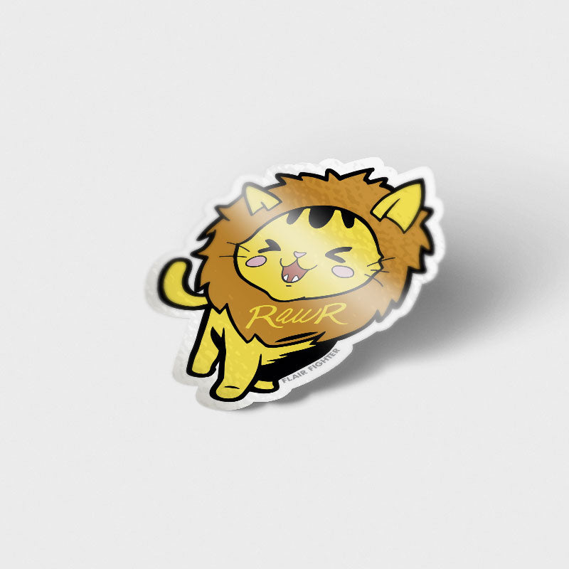 Rawr Lion Cat Vinyl Sticker Decorative Stickers Flair Fighter   