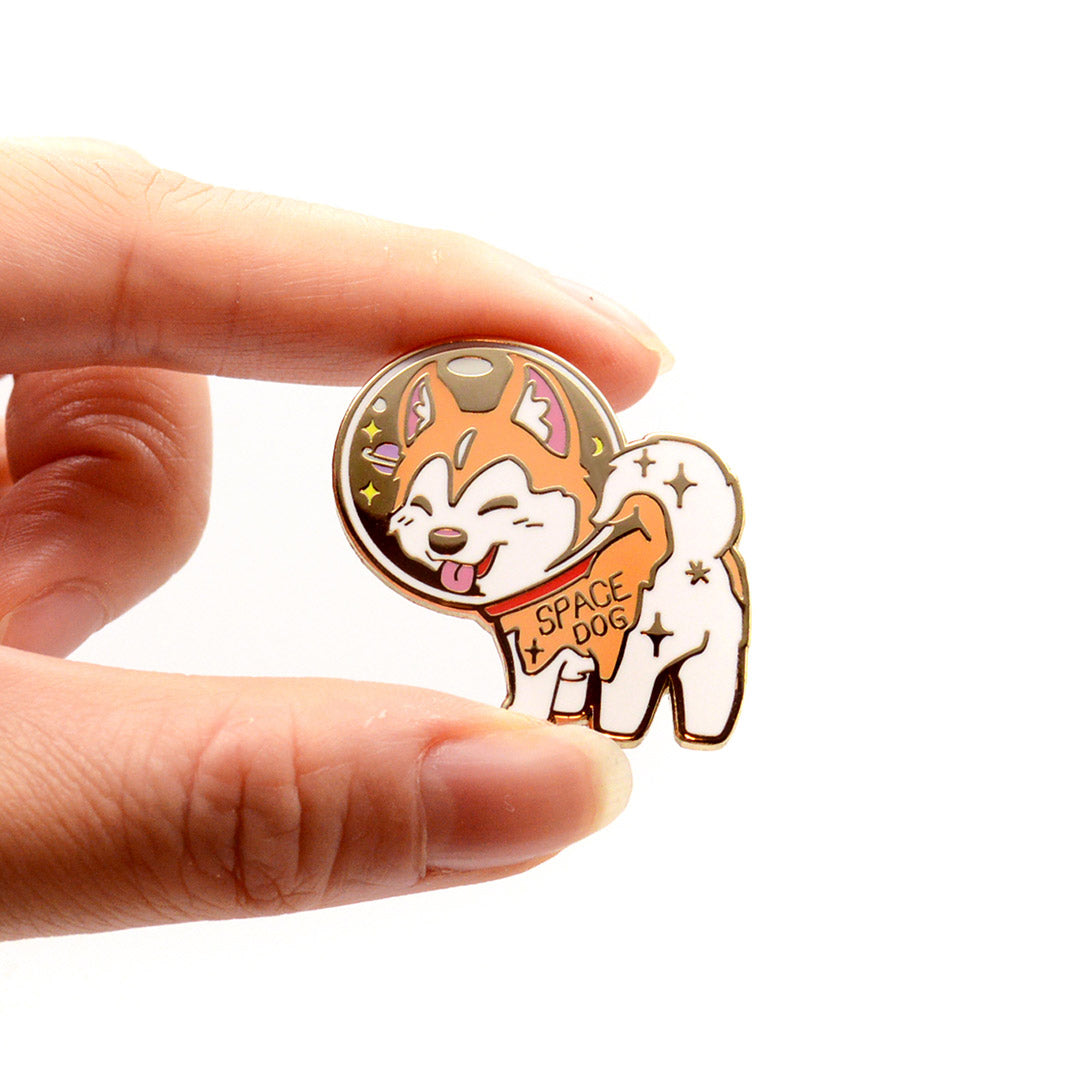 Space Dog Husky Enamel Pin Brooches & Lapel Pins Flair Fighter   
