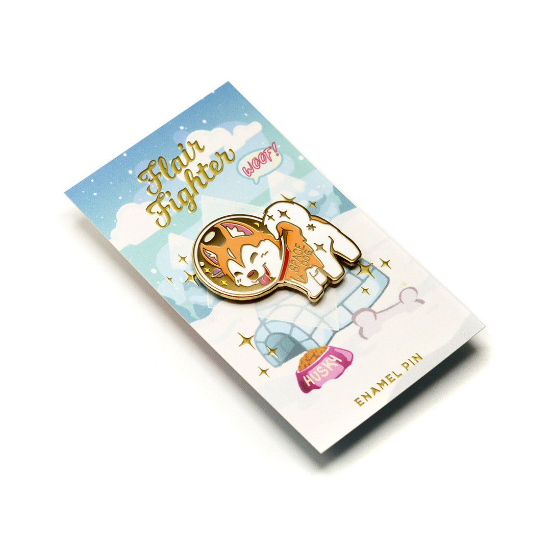 Space Dog Husky Enamel Pin Brooches & Lapel Pins Flair Fighter   