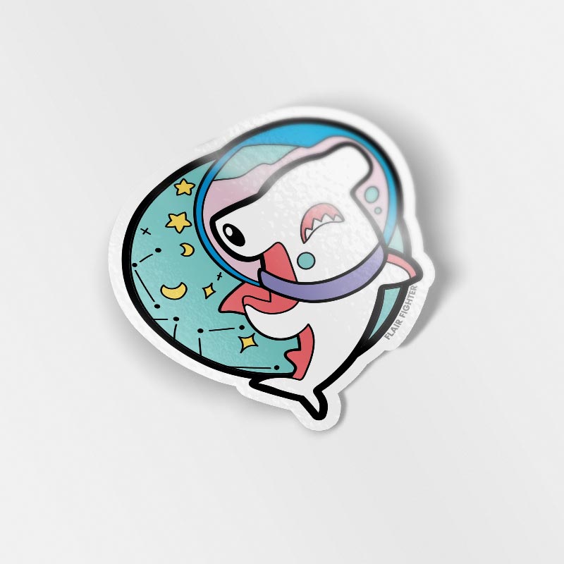 Hammerhead Space Shark Vinyl Sticker Decorative Stickers Flair Fighter   