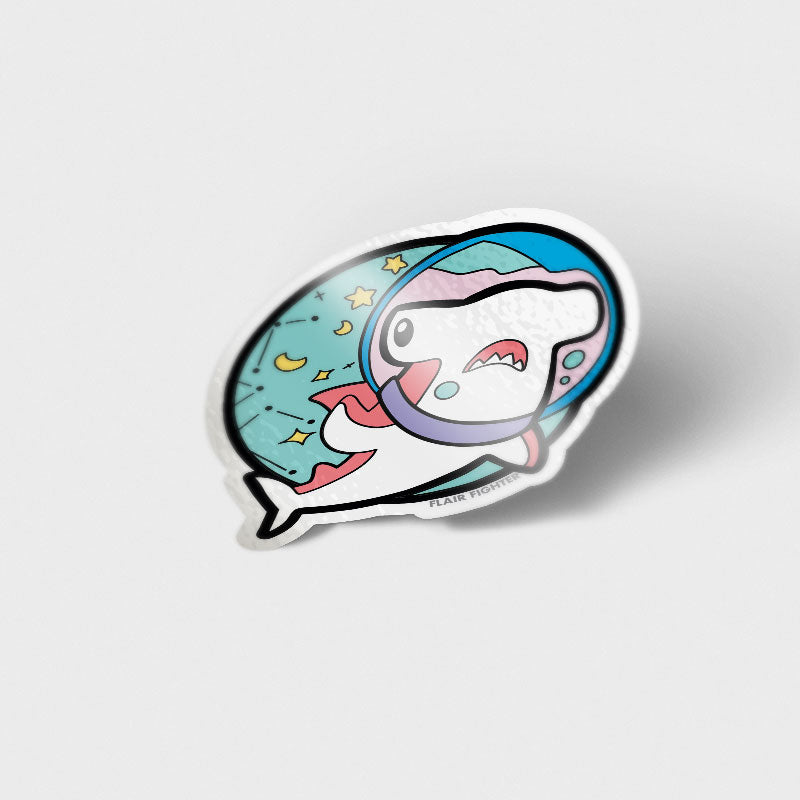 Hammerhead Space Shark Vinyl Sticker Decorative Stickers Flair Fighter   