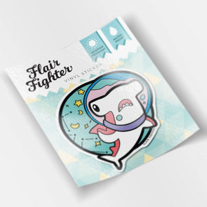 Hammerhead Space Shark Vinyl Sticker Decorative Stickers Flair Fighter   