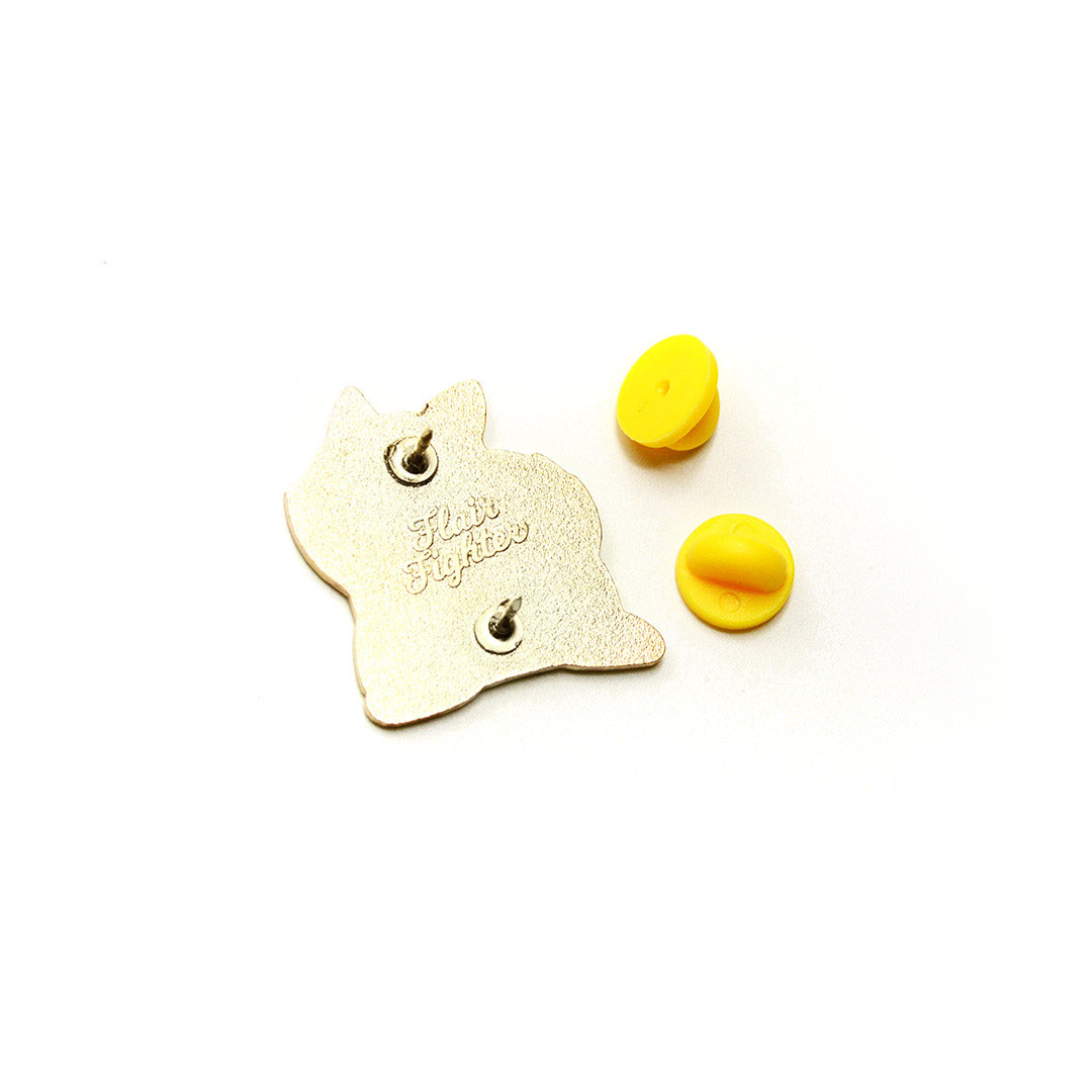 Cream Shiba Inu Sploot Enamel Pin Brooches & Lapel Pins Flair Fighter   