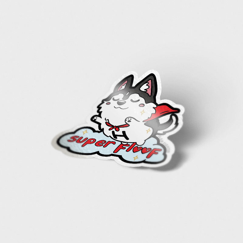 Super Floof Hero Husky Vinyl Sticker Decorative Stickers Flair Fighter   
