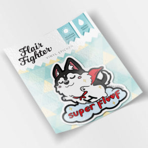 Super Floof Hero Husky Vinyl Sticker Decorative Stickers Flair Fighter   