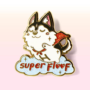 Super Floof Hero Husky Enamel Pin Brooches & Lapel Pins Flair Fighter   
