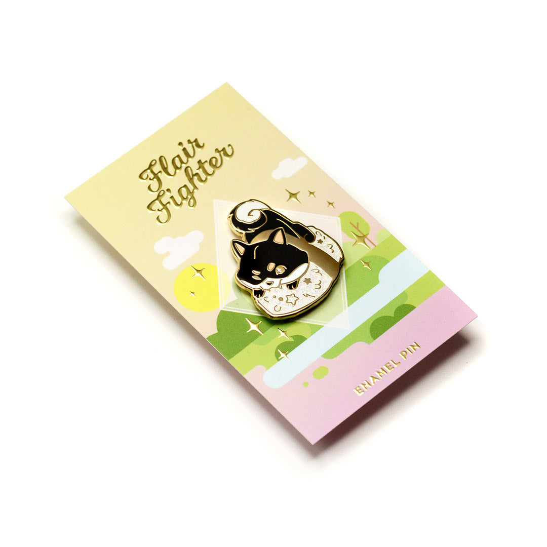 Black & Tan Shiba Inu Sushi Enamel Pin Brooches & Lapel Pins Flair Fighter   