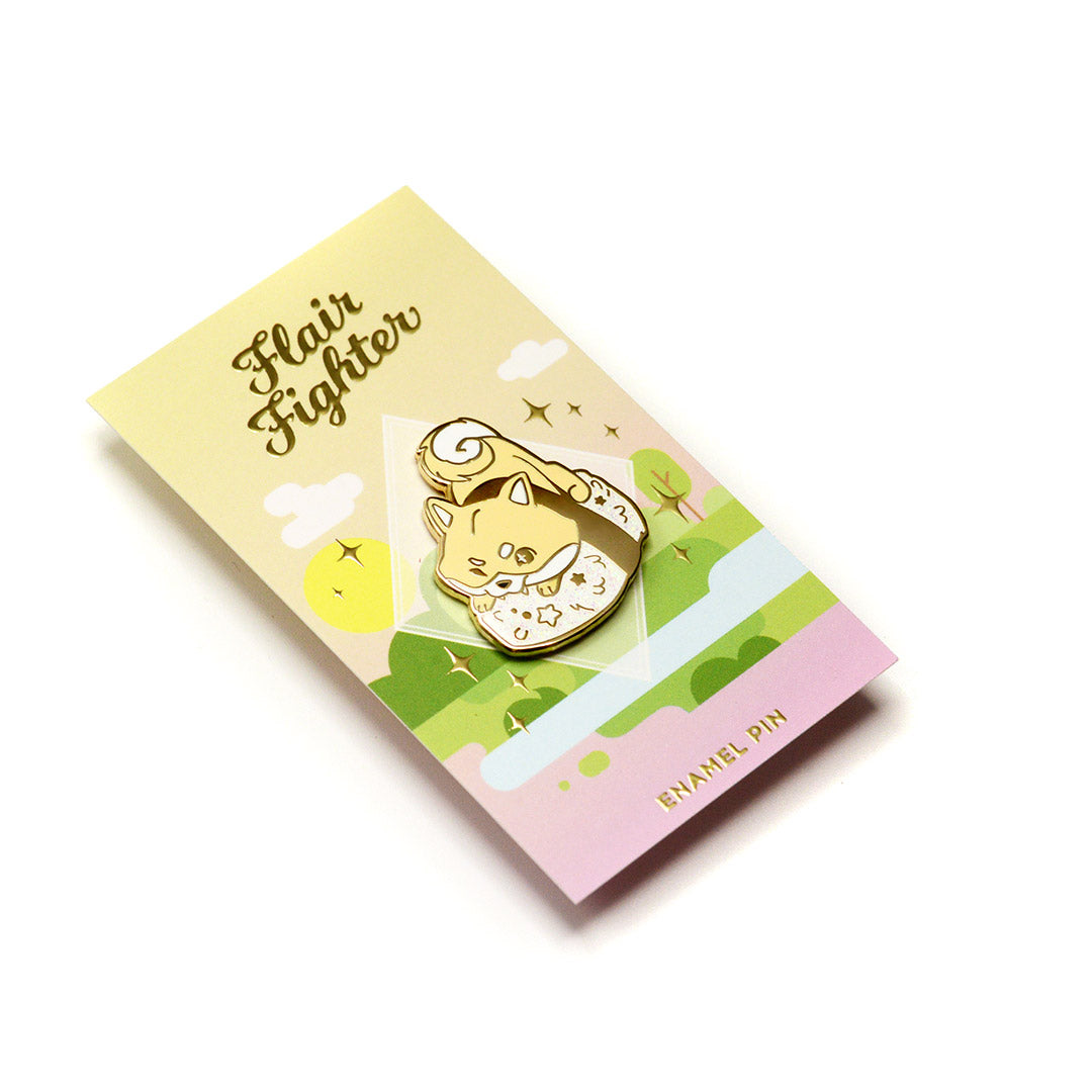 Cream Shiba Inu Sushi Enamel Pin Brooches & Lapel Pins Flair Fighter   