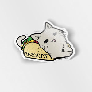 Taco Cat Enamel Pin + Keychain + Vinyl Sticker BUNDLE [3 PCS] Brooches & Lapel Pins Flair Fighter   