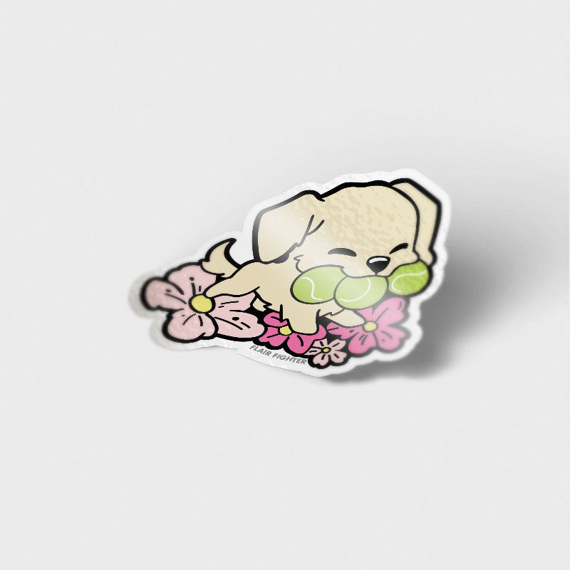 Golden Retriever Tennis Balls Vinyl Sticker Decorative Stickers Flair Fighter   