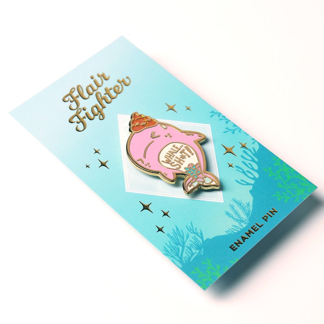 "Whale Shit" Whale Enamel Pin Brooches & Lapel Pins Flair Fighter   
