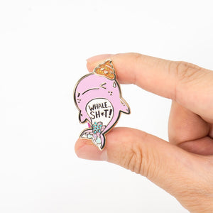 "Whale Shit" Whale Enamel Pin Brooches & Lapel Pins Flair Fighter   